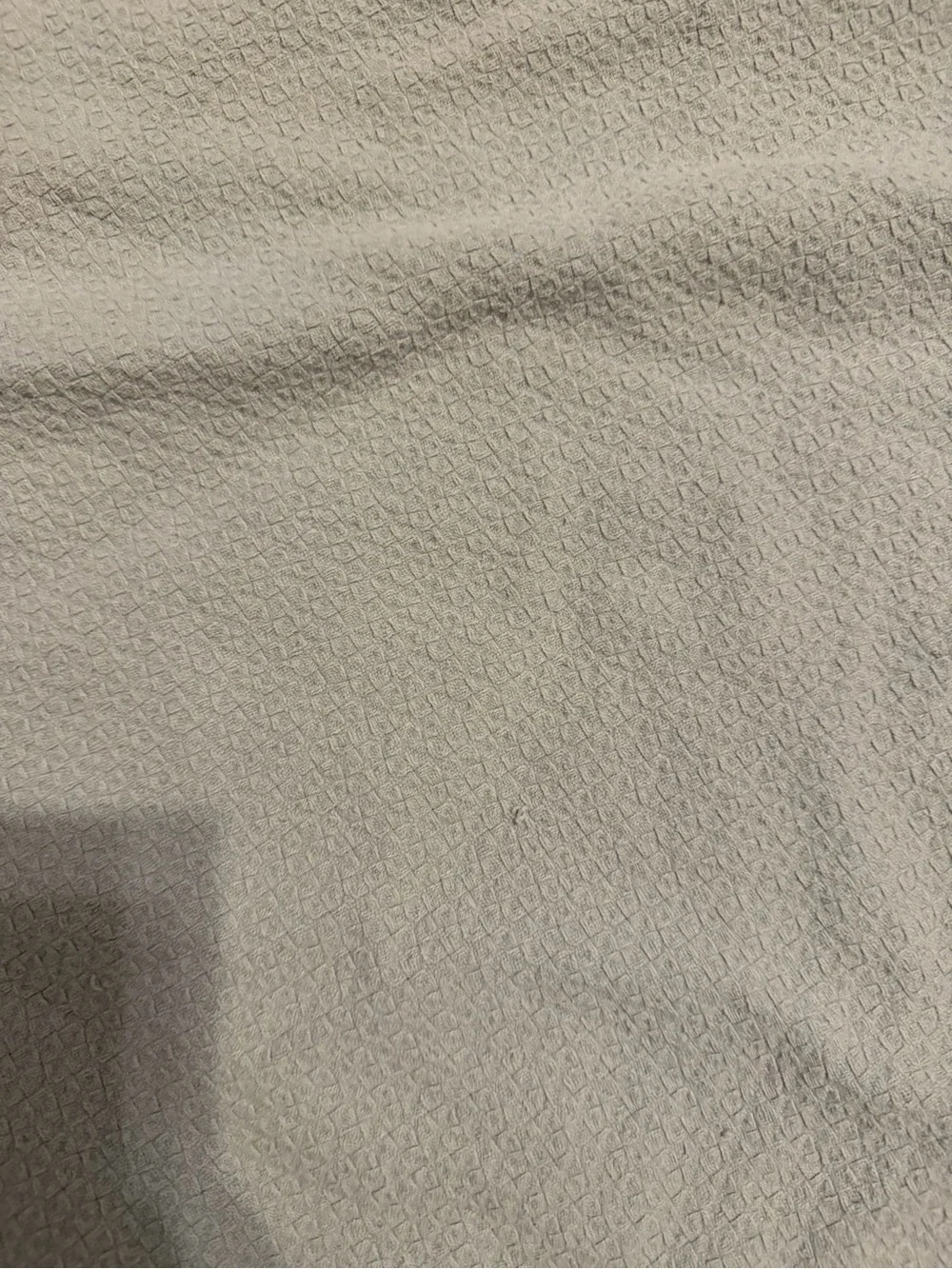 Pottery Barn Diamond cotton blanket light blue queen